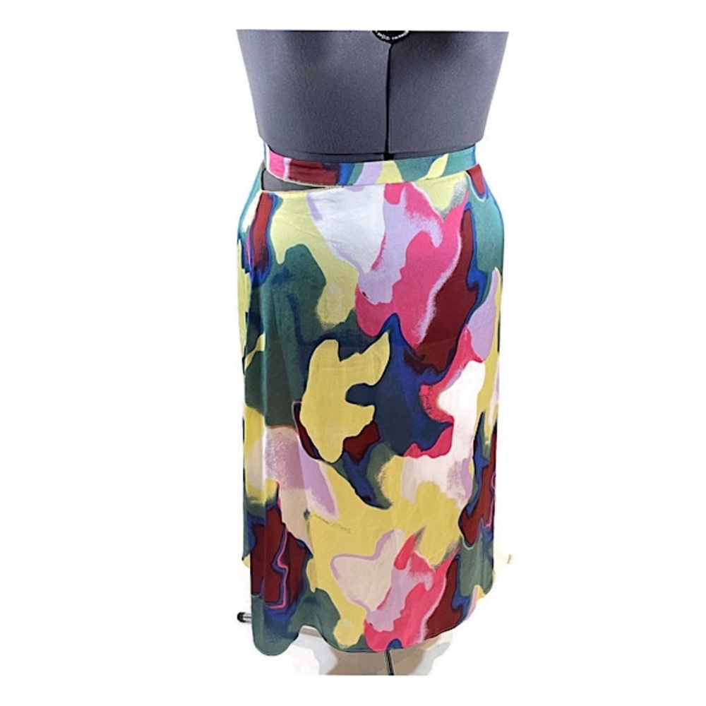 Nwot Open Edit Multicolored Midi Skirt - image 2